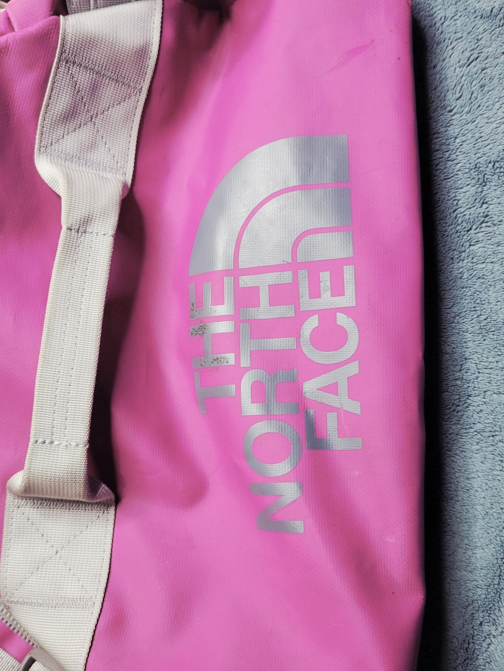 Rare Vtg The North Face Base Camp Duffel S Small 50L Fuchsia Pink/Grey Ex